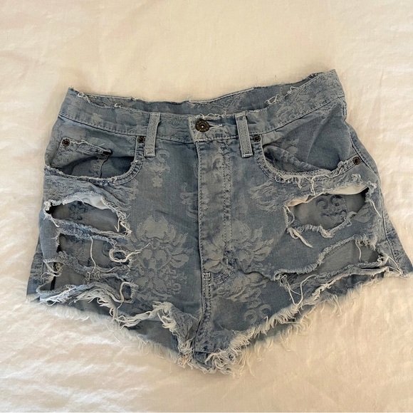 CARMAR DENIM PRINTED SHORTS - Picture 2 of 4